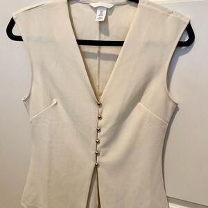 H&M Cream Sleeveless Top